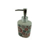 Ceramic bathroom set "Red and black circles"
