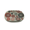 Ceramic bathroom set "Red and black circles"