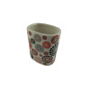 Ceramic bathroom set "Red and black circles"