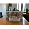 Ceramic bathroom set "Red and black circles"
