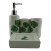 Ceramic bathroom set "Tropical leaves"