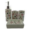 Ceramic bathroom set "Pink Flamingo"