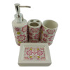 Ceramic bathroom set "Flowers"