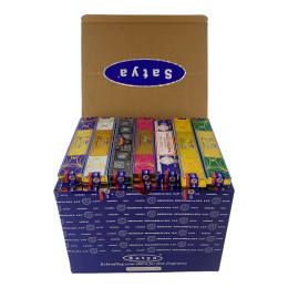 Благовония набор "Natural Series" (7 видов по 12 шт итого 84 шт)(15 gm)(Satya) пыльцовое благовоние