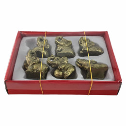 Слони кам'яна крихта (н-р/6шт) "бронза" (5х4,5 см)