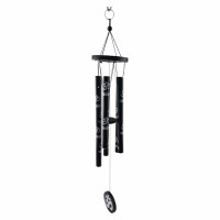 Wind chime "Om" black (5 tubes)