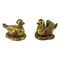 Mandarin duck figurines "Golden wings of success" (6x5x4 cm)
