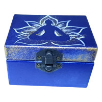 Box "Pendulum" (9x7x6 cm), for storing bioenergy pendulums, blue.