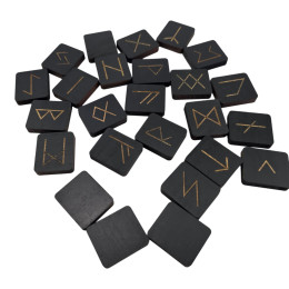 Alder runes, dark (31*27*7mm), covered with enamel.