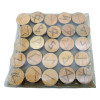 Round alder runes in a bag, coated with linseed oil and beeswax (d=23mm)