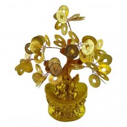 Money tree in a bowl of wealth (19x16.5x10.5 cm)