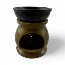 Aroma lamp made of soapstone (11.5x9.2x9.2 cm)