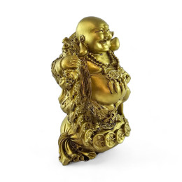 Хотей с тыквой горлянкой  и монетами (17.5х13х9,5 см)