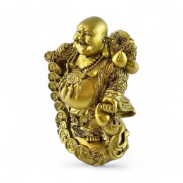 Хотей с тыквой горлянкой  и монетами (17.5х13х9,5 см)