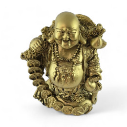 Хотей с тыквой горлянкой  и монетами (17.5х13х9,5 см)