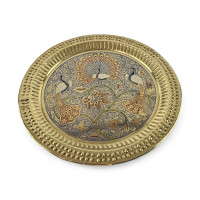 Тарелка бронзовая настенная ( d-23,5; h-0.7 см)