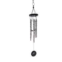 Wind chime "Yin-Yang" silver (5 tubes) (55x8.5x6 cm)
