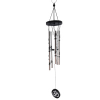 Wind chime "OM" silver (5 tubes) (55x8.5x6 cm)