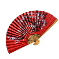 Wall fan "Sakura on a red background" fabric (122x6x211 cm)