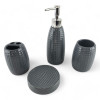 Ceramic bathroom set, gray (25x23.5x 8 cm)