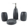 Ceramic bathroom set, gray (25x23.5x 8 cm)
