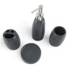 Ceramic bathroom set, gray (25x23.5x 8 cm)