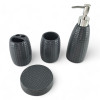 Ceramic bathroom set, gray (25x23.5x 8 cm)