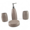 Ceramic bathroom set, beige (25x23.5x 8 cm)