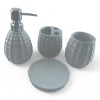 Ceramic bathroom set, white (28.5x 22.5x 9 cm)