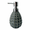Bathroom set ceramic, gray (28.5x22.5x9 cm)
