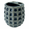 Bathroom set ceramic, gray (28.5x22.5x9 cm)