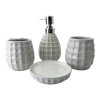 Ceramic bathroom set, white (28.5x22.5x9 cm)