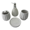 Ceramic bathroom set, white (28.5x22.5x9 cm)