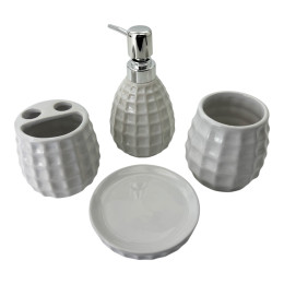 Набір для ванної керамічний, білий (28,5 х 22,5 х 9 см)