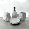 Ceramic bathroom set, white (28.5x22.5x9 cm)