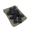 Runes "Slavic" dark, 18 runes (2.9×2.4×0.7 cm) with a bag, solid wood
