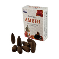 Amber BackFlow Cones (Amber) (Darshan) cones with reverse flow