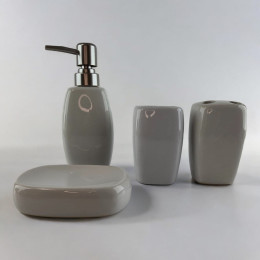 Набір для ванної кімнати білий керамічний (23х21х11 см)