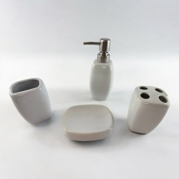 Набір для ванної кімнати білий керамічний (23х21х11 см)