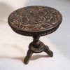 Carved table made of mango wood (46.5 x 44.5 x 6.5 cm)