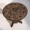 Carved table made of mango wood (46.5 x 44.5 x 6.5 cm)
