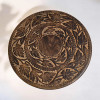 Carved table made of mango wood (46.5 x 44.5 x 6.5 cm)