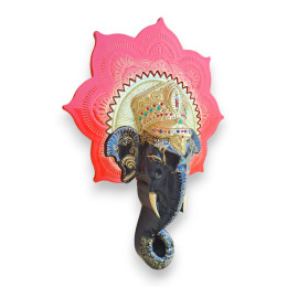 Панно-маска настенная "Слон -хранитель удачи"(67х50х14 см)