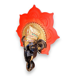 Панно-маска настенная "Слон -хранитель удачи"(67х50х14 см)