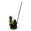 Incense stand Back Flow "Buddha" yellow (12x8x6.5 cm)