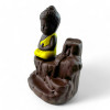 Incense stand Back Flow "Buddha" yellow (12x8x6.5 cm)