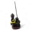 Incense stand Back Flow "Buddha" yellow (12x8x6.5 cm)