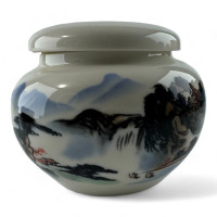 Баночка для чая керамическая (11,3х9,5х7,5 см)