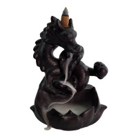 Back Flow Dragon Incense Stand (15.5 x 13 x 9.5 cm)