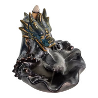Back Flow Dragon Incense Stand  (11,7 × 12,5 × 14 см)